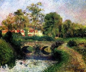ヴォワーヌ・オスニーの小さな橋 1883年 カミーユ・ピサロ Oil Paintings